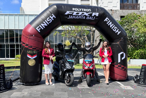 Motor Listrik POLYTRON Fox-R Pecahkan Rekor MURI, Touring Terjauh Hingga 1.333 KM dari Jakarta ke Bali
