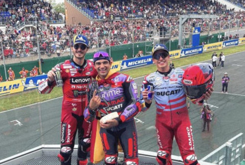 MotoGP Prancis 2024, Martin dan Marquez Tersenyum, Bagnaia Harus Puas Podium Terakhir