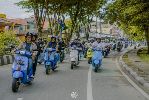 Komunitas Vespa Gelar Riding Bareng di 5 Kota Besar di Indonesia